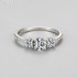 4 Claw 6.5mm 1.0ct Round Moissanite diamond Pave Ring