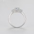 4 Claw 6.5mm 1.0ct Round Moissanite diamond Pave Ring