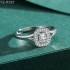 Radiant Moissanite diamond Halo Ring 