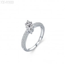 Marquise Moissanite diamond Pave Ring