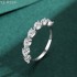 Pear Moissanite diamond Eternity Ring 