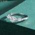 Round Moissanite diamond Side Stones Ring 