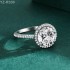 Round Moissanite diamond Halo Pave Ring Shown in 11.0mm 5.0ct 