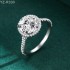 Round Moissanite diamond Halo Pave Ring Shown in 11.0mm 5.0ct 