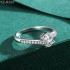 Radiant Moissanite diamond Pave Ring 