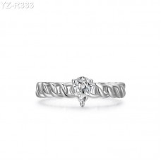 Pear Moissanite diamond Solitaire Ring 