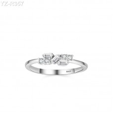 Baguette Moissanite diamond Eternity Ring 