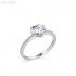 Heart Moissanite diamond Pave Ring 