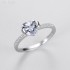 Heart Moissanite diamond Pave Ring 