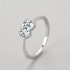 Oval Moissanite diamond Pave Ring Shown in 2ct