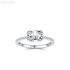 Oval Moissanite diamond Pave Ring Shown in 2ct