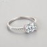 Oval Moissanite diamond Pave Ring Shown in 2ct