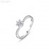 Round Moissanite diamond Pave Ring 