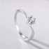 Round Moissanite diamond Pave Ring 