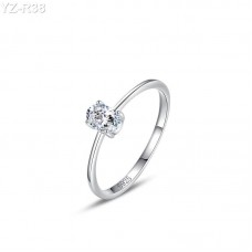 0.5ct Oval Moissanite diamond Solitaire Ring 