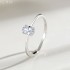 0.5ct Oval Moissanite diamond Solitaire Ring 