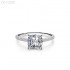 Cushion Moissanite diamond Pave Ring Shown in 6.5mm 1.5ct