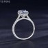 Cushion Moissanite diamond Pave Ring Shown in 6.5mm 1.5ct