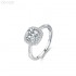 Round Moissanite diamond Halo Pave Ring