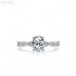 5x7ct Oval Moissanite diamond Pave Ring