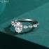 5x7ct Oval Moissanite diamond Pave Ring