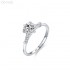 6 Claw 6.5mm 1.0ct Round Moissanite diamond Pave Ring