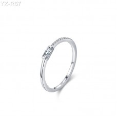  Radiant Moissanite diamond Pave Ring 