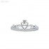 Round Moissanite diamond Pave Ring