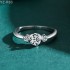 Round Moissanite diamond Three Stones Ring 