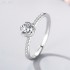 6 Claw 6.5mm 1.0ct Round Moissanite diamond Pave Ring