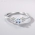 Princess Moissanite diamond Side Stone Ring