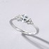 Princess Moissanite diamond Side Stone Ring