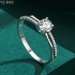 4 Claw 6.5mm 1.0ct Round Moissanite diamond Pave Ring