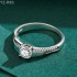 4 Claw 6.5mm 1.0ct Round Moissanite diamond Pave Ring