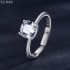 4 Claw 6x6mm 1.0ct Cushion Moissanite diamond Solitaire Ring