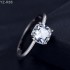 4 Claw 6x6mm 1.0ct Cushion Moissanite diamond Solitaire Ring