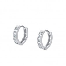 Hoop Diamond Earrings