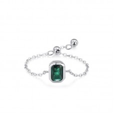 Created Green Sapphire Ring