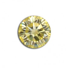 GRA Moissanite Light Yellow Round Brilliant 1Carat