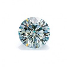 Original GRA Moissanite Blue Color Round Brilliant