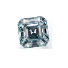 Original GRA Moissanite Blue Color Asscher Cut