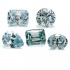 Original GRA Moissanite  Customized Blue Color Moissanite