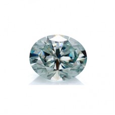 Original GRA Moissanite Blue Color Oval Brilliant