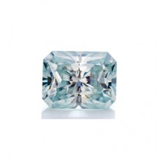 Original GRA Moissanite Blue Color Radiant Brilliant