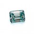 Original GRA Moissanite Blue Color Emerald Cut