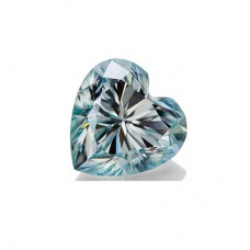 Original GRA Moissanite Blue Color Heart Brilliant