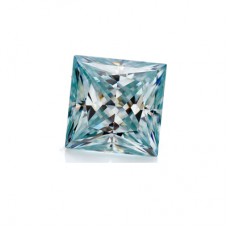 Original GRA Moissanite Blue Color Princess Cut