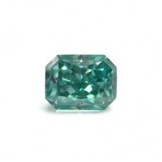 Original GRA Moissanite Green Color Radiant Brilliant