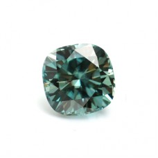 Original GRA Moissanite Green Color Cushion Brilliant