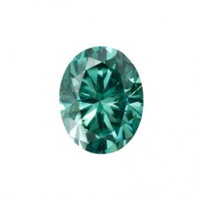 Original GRA Moissanite Green Color Oval Brilliant